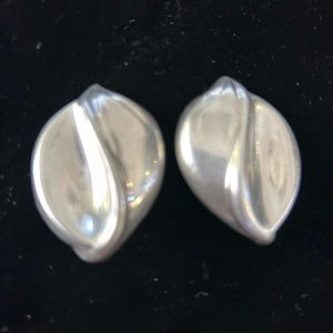 Sterling silver clip in earrings